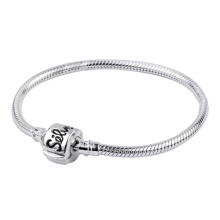 925 Silver Snake Chain Bracelets for European Beads